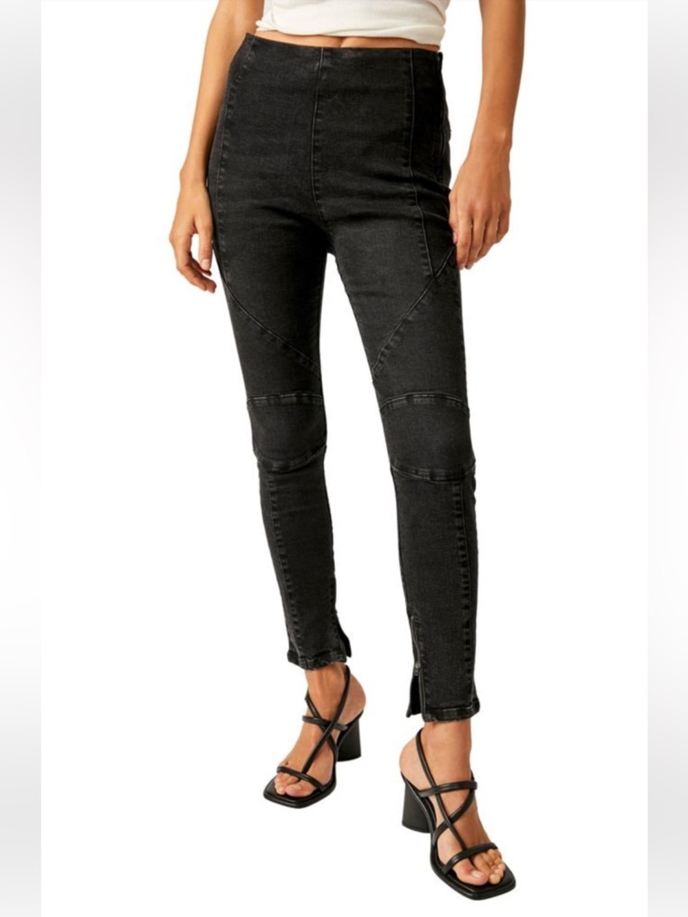 Free People Bella Skinny Moto Skinny Jeans